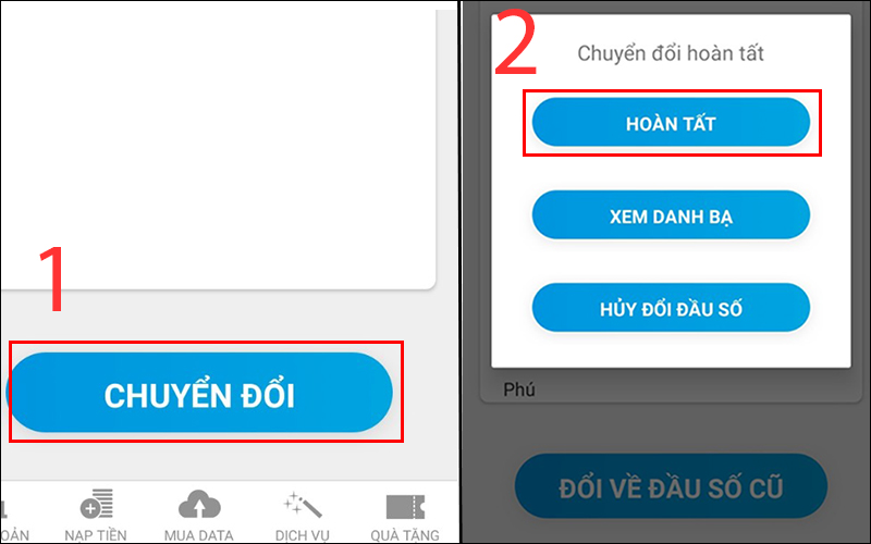 Nhấn chuyển đổi và hoàn tất